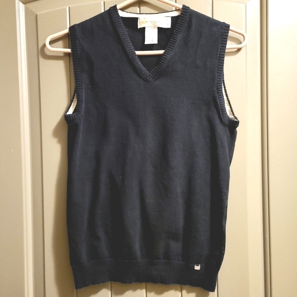 Ilmigliore Knit V-Neck Sweater Vest Sleeveless Ribbed Casual Lightweight Black
